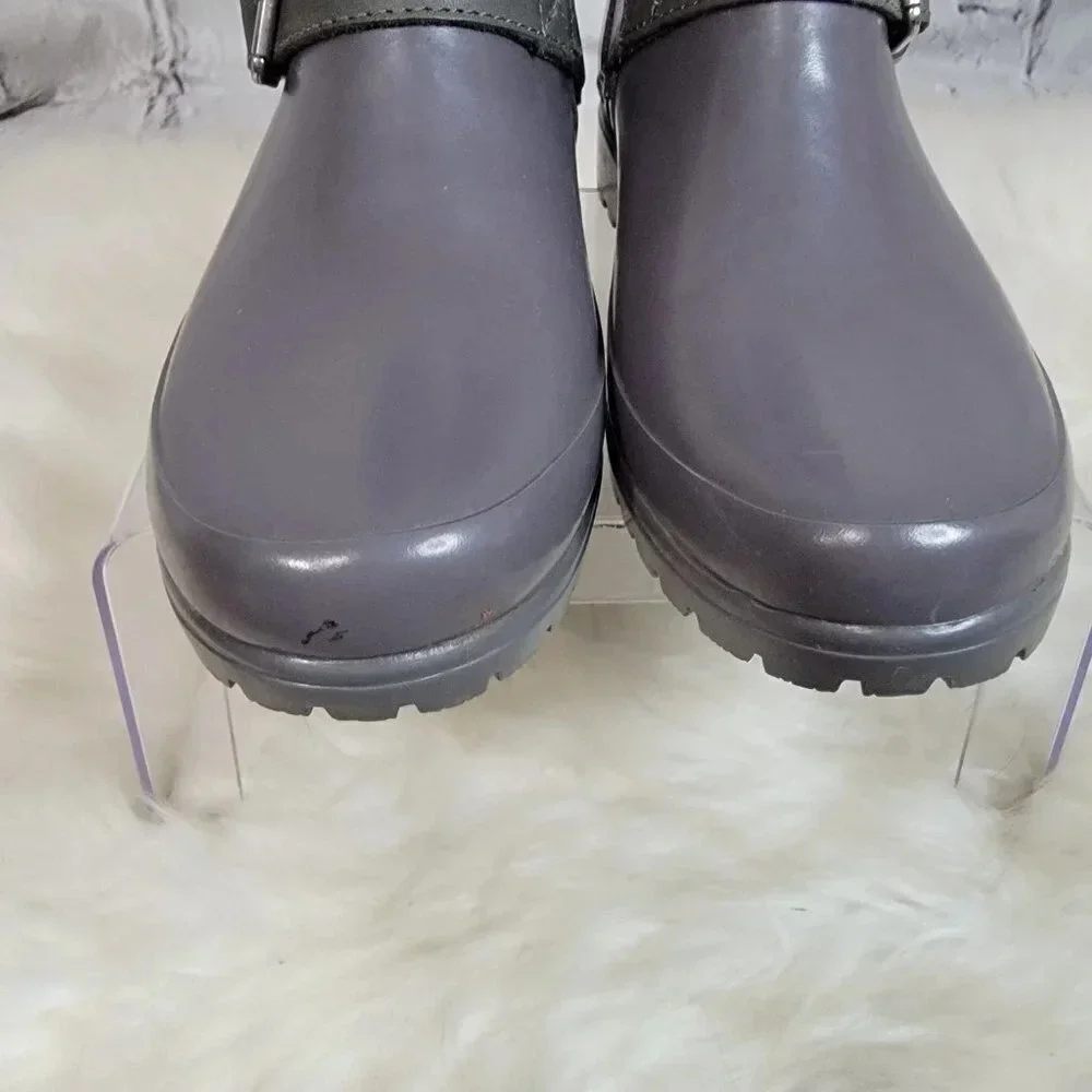 Sperry Rain Boots ‎ Womens 6 Plaid Fabric Rubber Waterproof Outdoor Preppy Cute
